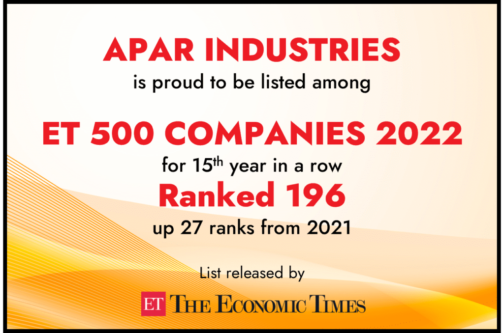 Listed among ET 500 Companies in India - Image 1