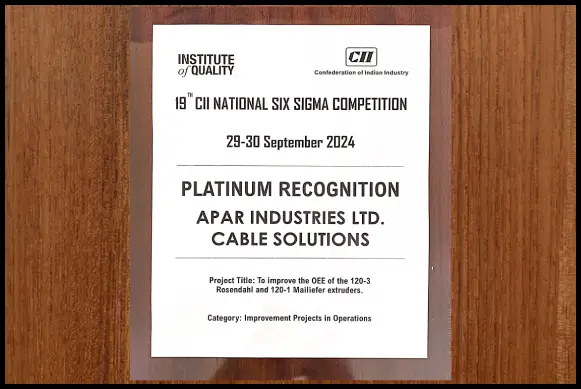 Cables Business – Platinum 1st Runner-Up Award