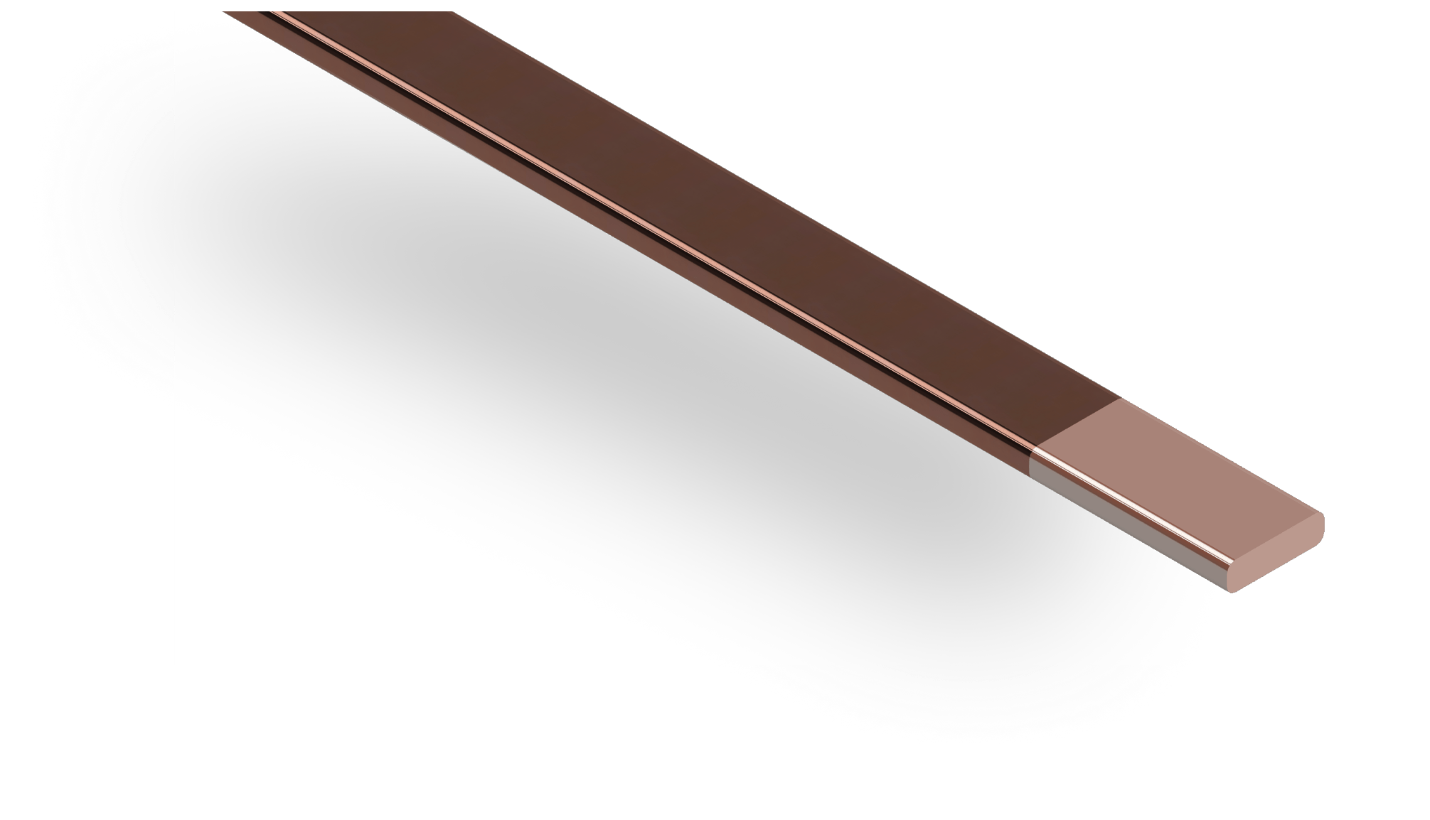 Enamelled copper strip