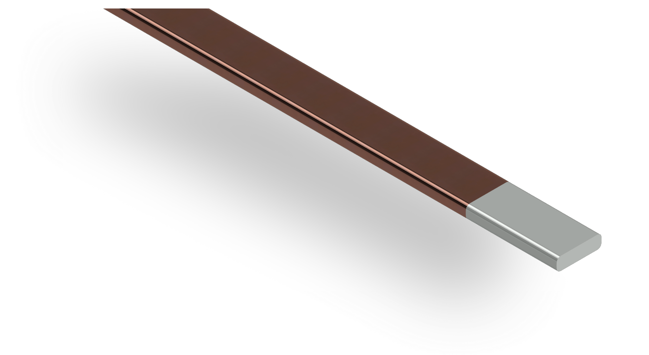 Enamelled aluminium strip