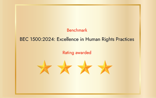 Excellence in Human Rights Practices for all manufacturing locations