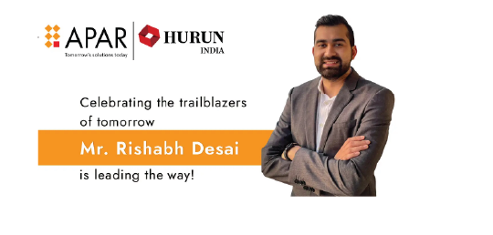Mr. Rishabh Desai ranked 21 in the 2024 Hurun’s Under 35s India Entrepreneur List