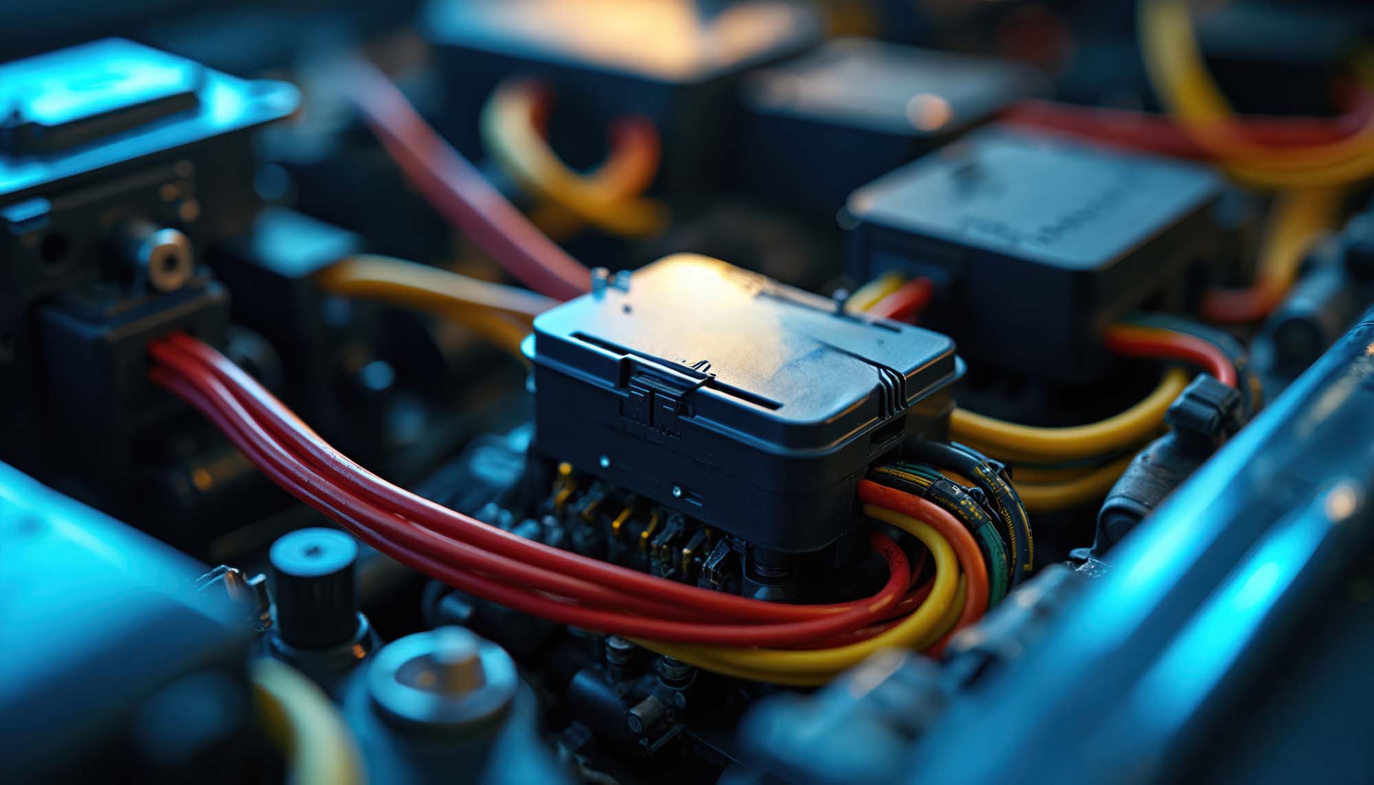 Automotive wiring closeup