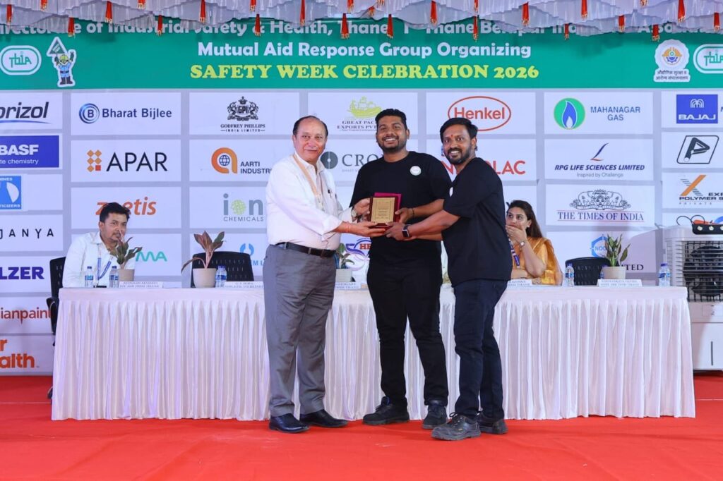 Safety Awards by the Directorate of Industrial Safety and Health (DISH) with Thane Belapur Industries Association (TBIA) and MIDC Fire Station, Rabale – March 2026