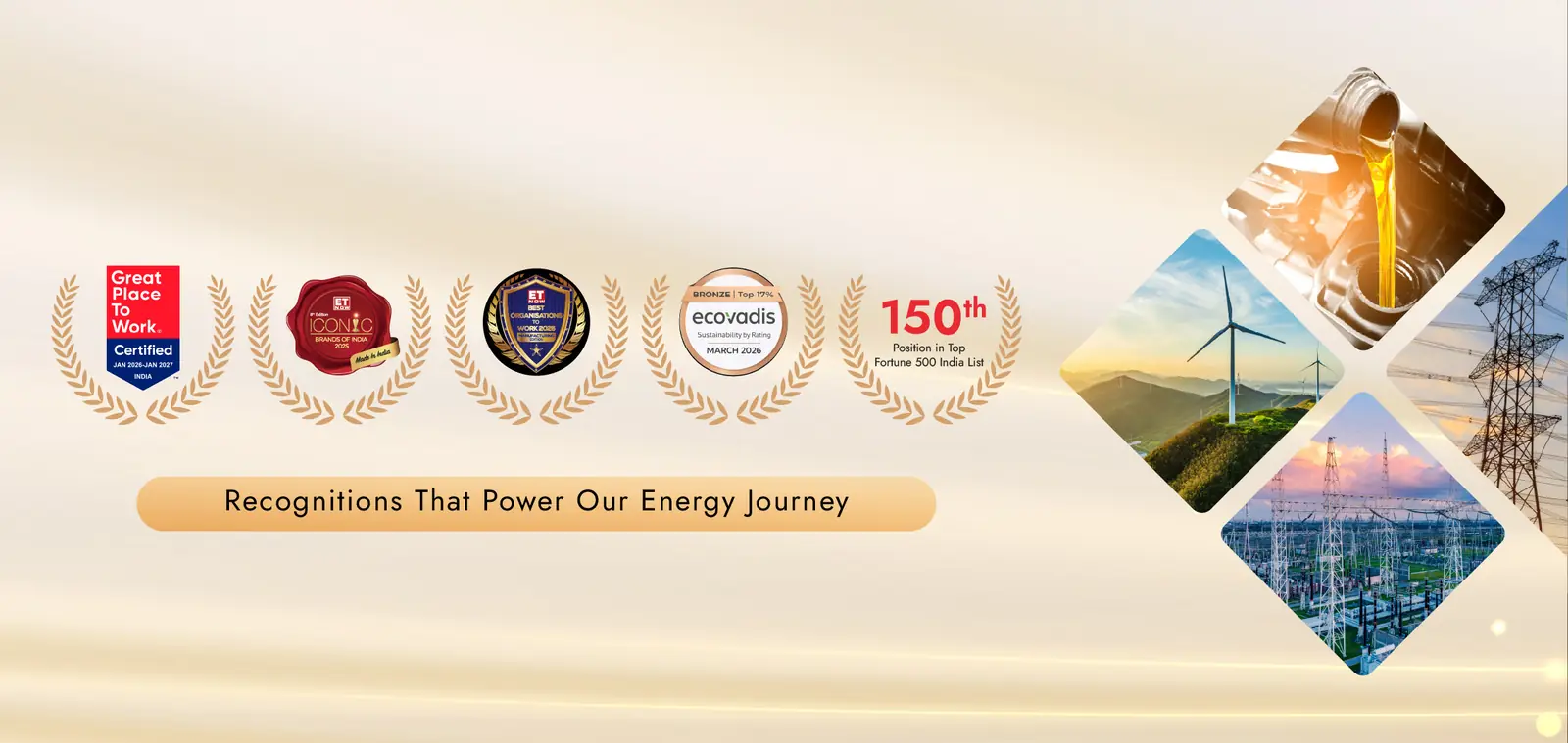 Recognitions that power our energy journey