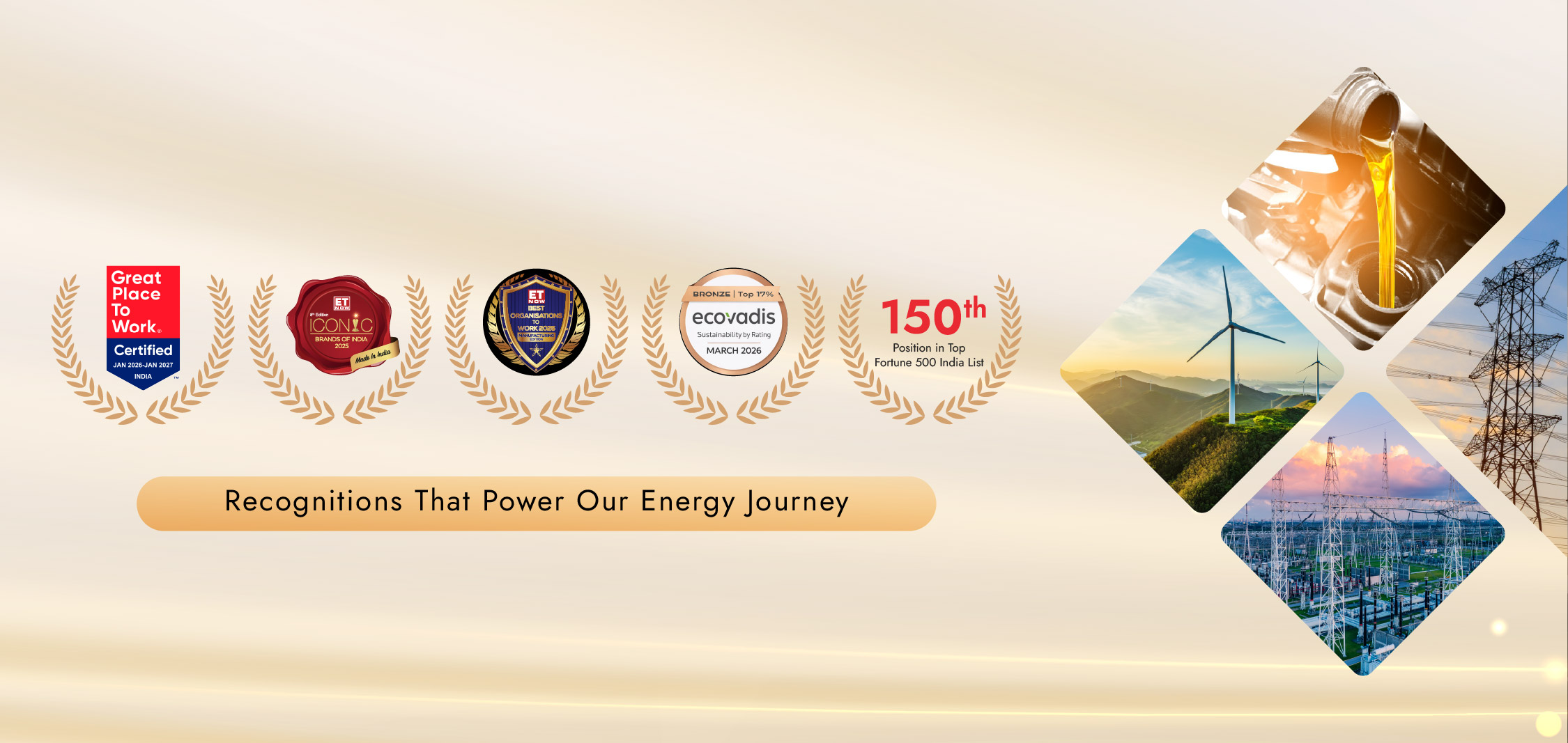 Recognitions that power our energy journey