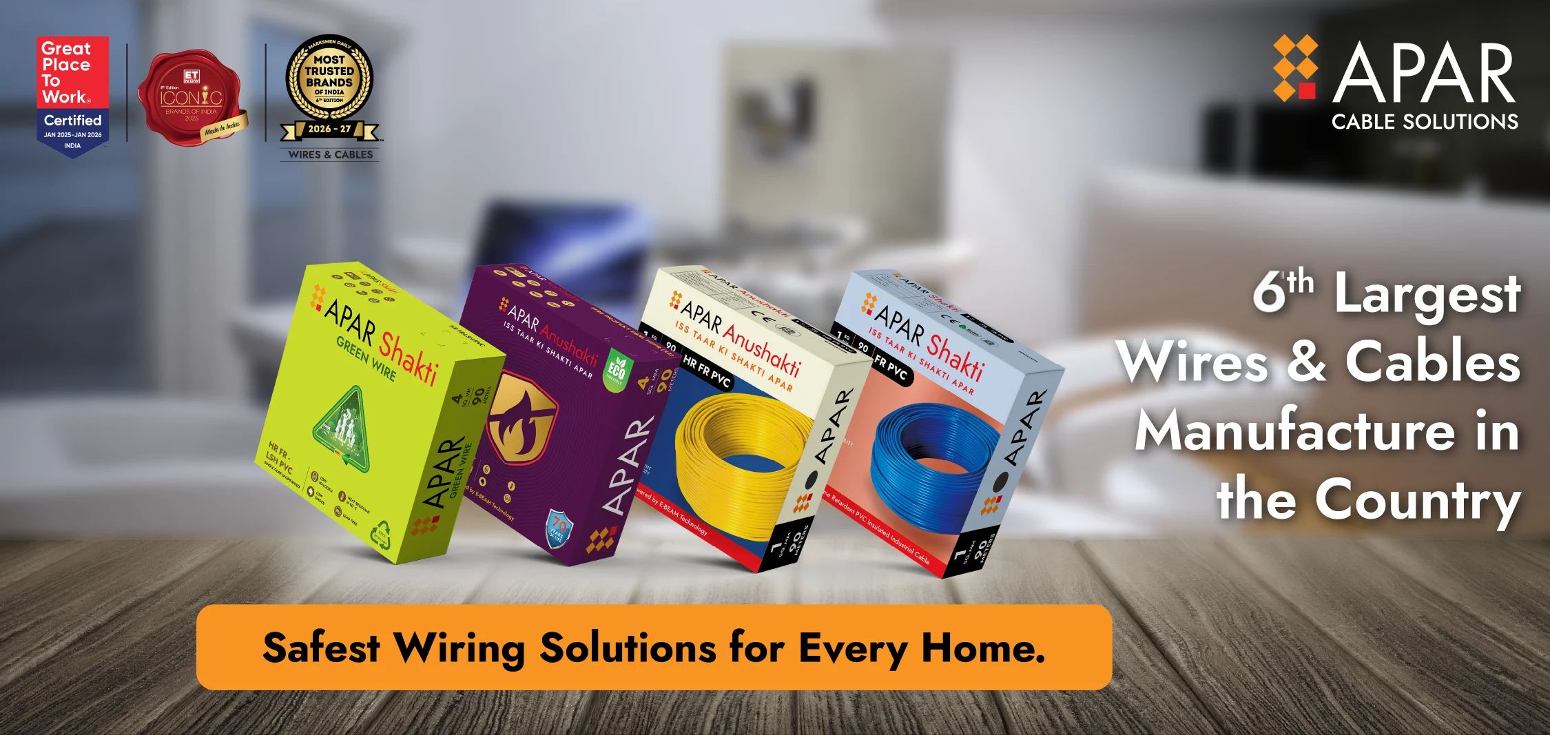 APAR Cable Solutions &ndash; Safest Wiring Solutions for Every Home