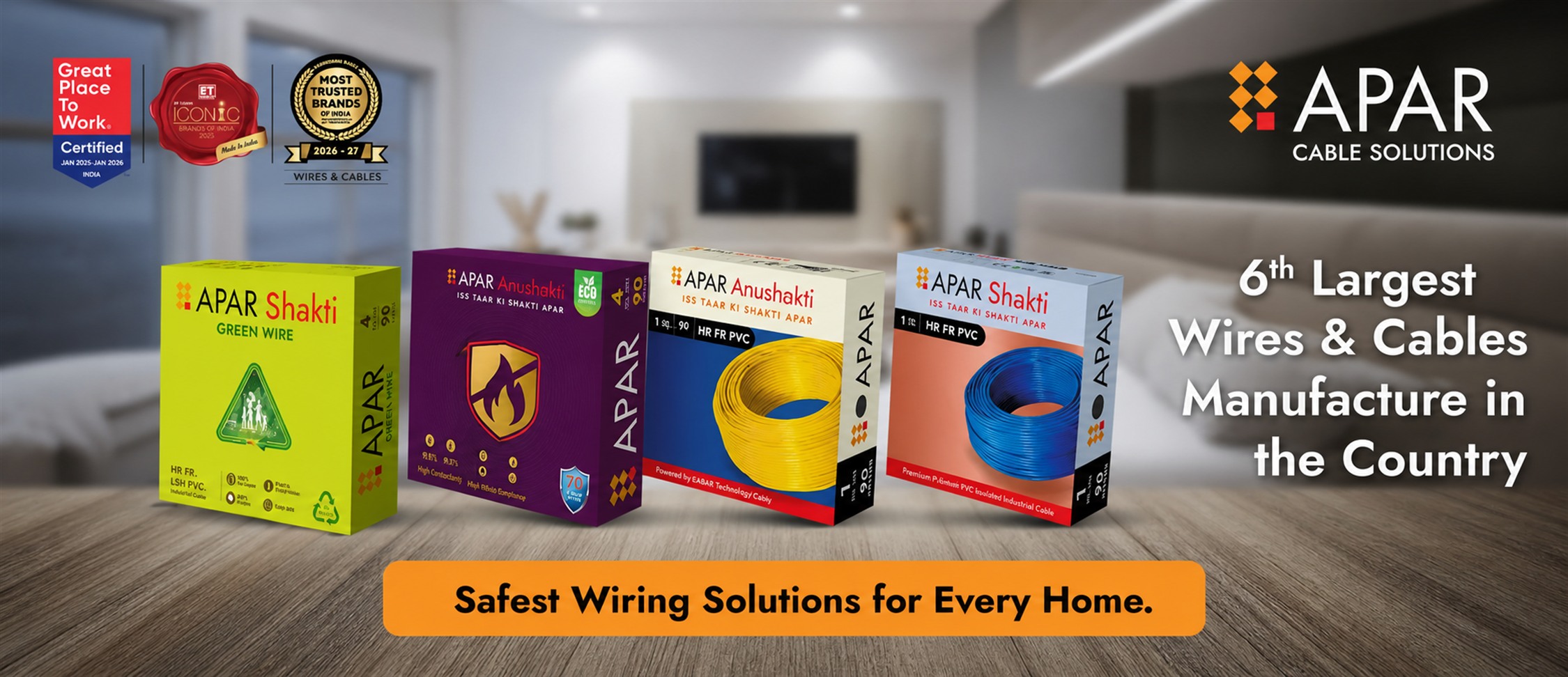 APAR Cable Solutions – Safest Wiring Solutions for Every Home